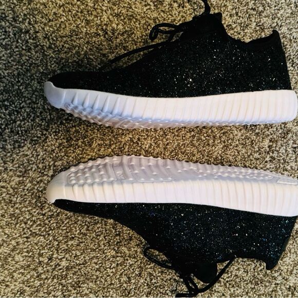 Roxy Rose Women's Size 11 Black Glitter Sneakers Brand New - Picture 3 of 5